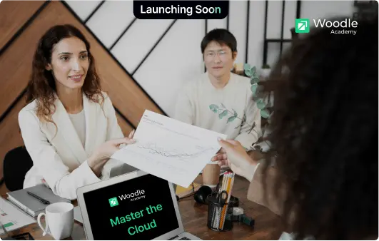 People collaborating at Woodle Academy